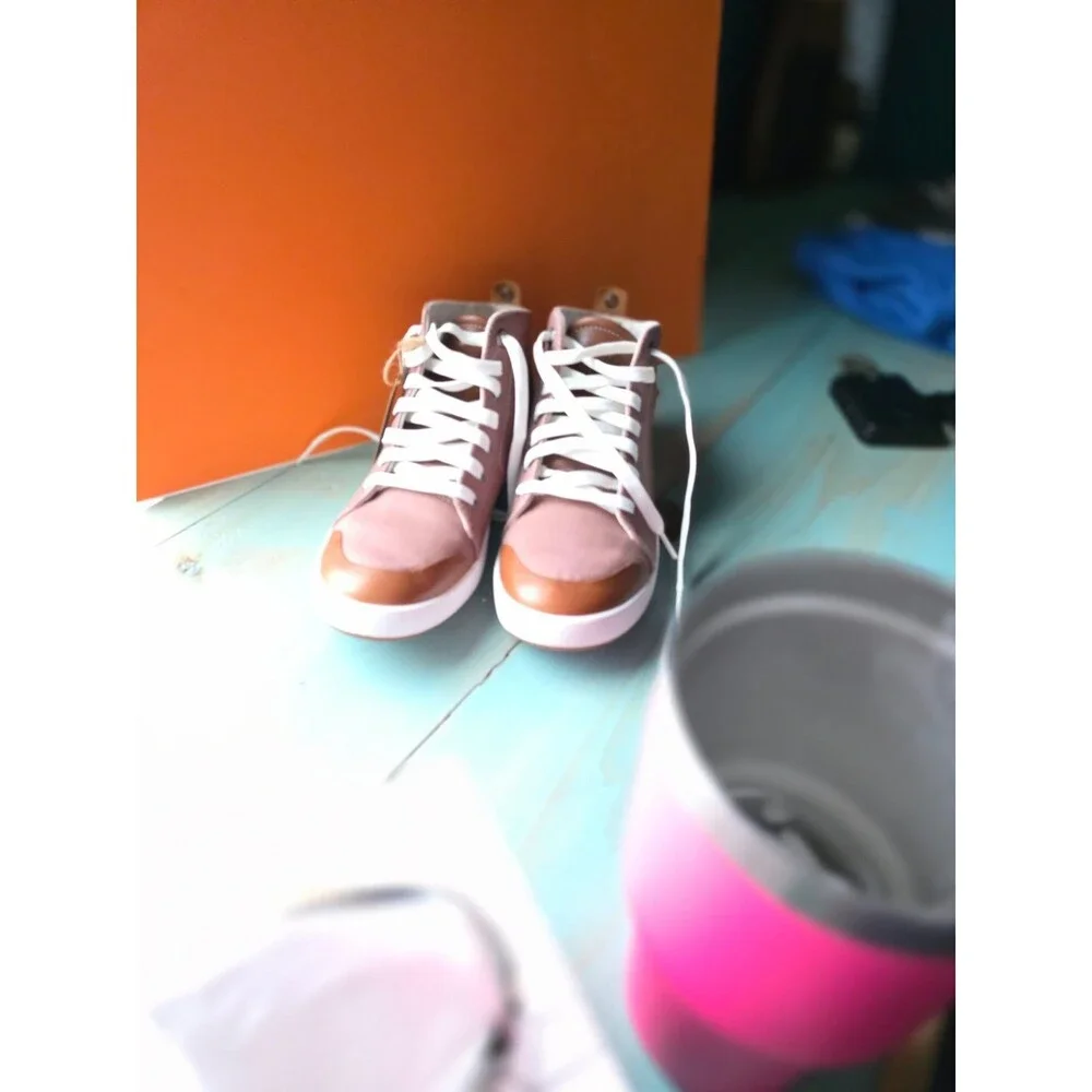 Kodiak Georgian Mid Cut Sneakers Women’s 9.5 Canvas Leather Lace Up Casual Shoes